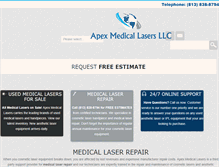 Tablet Screenshot of apexmedicallasers.com